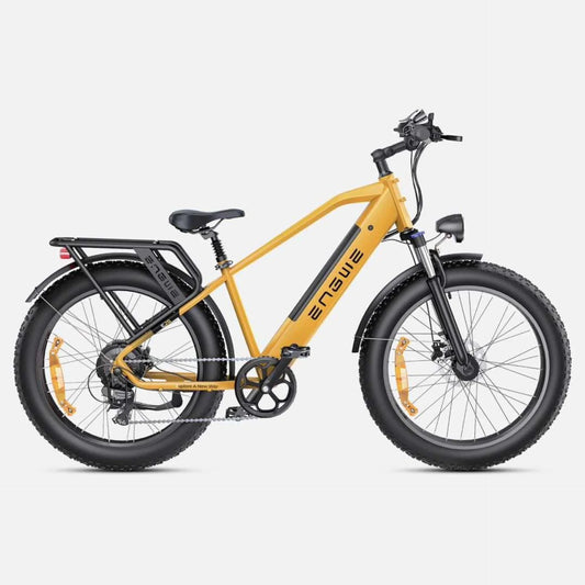 26 Inches Fat Tire Electric Bike, 28 MPH Electric Bike with Lithium Ion Battery 48 Volts 16Ah, 750W Ebike Aluminum Frame 180Mm Rear Hydraulic Disc Brakes | Yellow